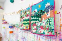 Folk Art Fabric Arpilleras - Kids Art Classes, Camps, Parties and Events - Small Hands Big Art