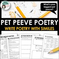 Poetry Writing and Analysis - Practice with similes and figurative language