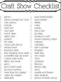 Craft Show Checklist - Crafty Staci