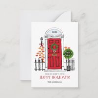 The Red Holiday Christmas Door Mini Note Card 100 cards Size: 3.5" x 2.5". Color: Matte. Gender: unisex. Age Group: adult.