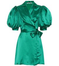 Alessandra Rich - Emerald green silk satin minidress ($1,695)