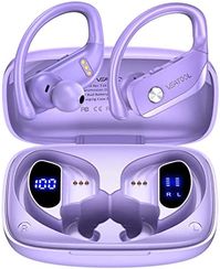 bmanl Wireless Earbuds Bluetooth Headphones 48hrs Play Back Sport Earphones with LED Display Over-Ear Buds with Earhooks Built-in Mic Headset for Workout Purple BMANI-VEAT00L Check more at https://shopdeal.in/bmanl-wireless-earbuds-bluetooth-headphones-48hrs-play-back-sport-earphones-with-led-display-over-ear-buds-with-earhooks-built-in-mic-headset-for-workout-purple-bmani-veat00l/