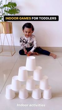 Indoor games you can play with your toddler, It's Easy and so much Fun to play along. | SAVE THIS PIN to Try out with your kiddo(s) 📌 | #indooractivities #toddleractivities #kidsactivities #montessoriactivities