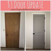 If you hate your indoor doors then check out this update on a budget. This $3 door upgrade is fast and perfect if you hate your old brown doors. #hometalk