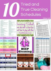 10 great cleaning schedules to get your mind making your own! #pullingcurls