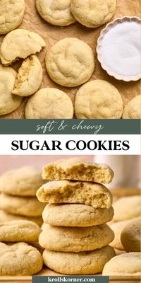 Looking for a classic sugar cookie recipe with a perfect soft and chewy texture, sweet and buttery flavor, and a sugar-coated finish? I've got you covered! These sugar cookies are soft and sweet and SO easy to make. They're rolled in sugar for a little extra sparkle and crunch, and truly are perfect for any occasion - especially holiday baking!