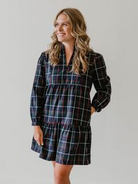 Women's Adeline Dress - Winter Park Plaid - SweetHoney Clothing