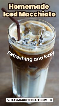 Beat the heat with this homemade iced macchiato recipe. Simple to make and super refreshing.