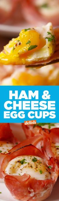 Ham & Cheese Egg CupsDelish