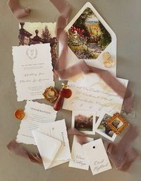 "Introducing the Vintage Classical Wedding Suite - A Dreamlike and Romantic Experience Indulge in the irresistible charm and whimsical nature of this wedding suite. Each element of this suite has been carefully selected to create a one-of-a-kind experience for your special day. This invitation suite is printed on luxurious 100% cotton paper, reflecting a sophisticated and elevated aesthetic. The deckled edges of the paper add a timeless touch of class, further enhancing the overall elegance of the suite. Add the matching vellum wrap and printed envelope sleeve to enhance the collection even further, for a timeless and romantic invitation suite you will want to cherish forever!  ORDER PROCESS: 1. To order your wedding invitations, select your suite option along with the quantity of invitati