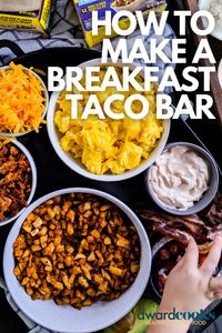 A breakfast taco bar is a fun way to start any day with a protein-packed breakfast your whole family is going to enjoy. My family loves taco bars in general. It is a nice way for everyone to get what they want, but a breakfast taco bar takes it to a whole new level.