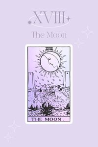 The Moon card represents intuition, illusion, and dreams. Usually signifies the need to listen to your intuition in upright position.