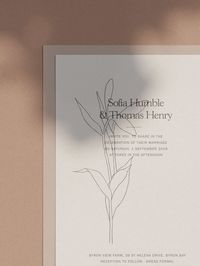 modern minimal simple wedding invitations stationery