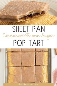 For a slumber party or a special breakfast treat, this Sheet Pan Cinnamon Brown Sugar Pop Tart can’t be beat! Warm cinnamon brown sugar filling in a flaky crust topped with cinnamon sugar icing–there’s plenty sugar and spice to go around. This giant treat brings so much fun and yum to the breakfast table! The oversized flaky crust is just brimming with warm cinnamon brown sugar filling and topped with a cinnamon sugar icing. Everyone is sure to love all that sugar and spice!