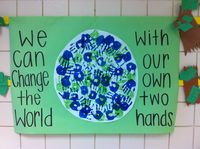 earth day handprint activity.. made this with my second graders today! : )