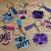 Positive Affirmation Keyring that you can customize