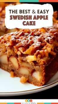 Dive into the flavors of Sweden with this delectable Apple Cake! Perfectly spiced, brimming with tender apples, and topped with a heavenly caramel sauce. It's the ideal comfort dessert that promises to delight your taste buds. Love it? Save this pin and click to discover the full recipe and baking tips!