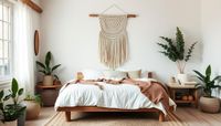 rustic boho minimalist bedroom