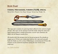 Rope Dart – New Non-Magical Weapon : UnearthedArcana