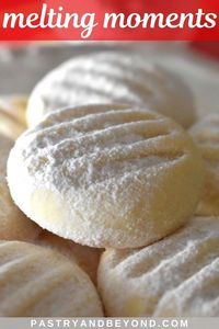 Melting Moments-These buttery cornstarch cookies literally melt-in-mouth. They are delicious and easy to make with only 5 simple ingredients!