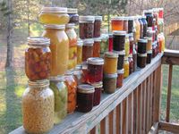 Over 50 Canning Recipes.  Starting with Asparagus and canning year round as veges and fruits come into season.