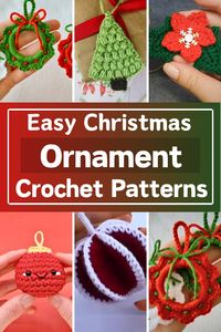 These crochet Christmas ornament patterns are remarkably easy to make and great for home decoration.