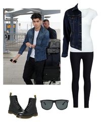 Zayn Malik inspired outfit 💖 by athequeenb on Polyvore featuring polyvore, fashion, style, Jane Norman, MiH Jeans, Rodarte, Dr. Martens and Ray-Ban