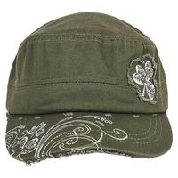 Nwot - Never Worn! Size: Osfm Color: Army Green Sewn-In Shamrock Cadet Style Hat With Shamrock Design On Brim And Front Easy Strap Adjustable Back Allows For One Size To Fit All Frayed Front Stiff Brim 85% Cotton, 15% Dacron