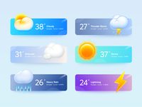 Weather Widget 2 by zklm0000 on Dribbble