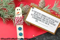 Child Height Snowman Scarf Keepsake Ornament - Glued To My Crafts