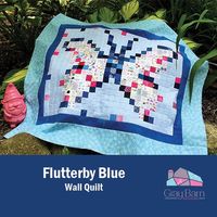 Celebrate summer with this colorful Flutterby Blue wall hanging or table topper. Create your own color scheme with scraps you have on hand... go big and go bold! This is a great pattern for beginners as it provides lots of practice for cutting, chain piecing, straight seam sewing.