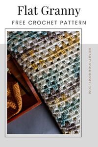 This free Flat Granny Crochet stitch blanket pattern is perfect for beginners or crocheters off all skill levels. Let's make one!