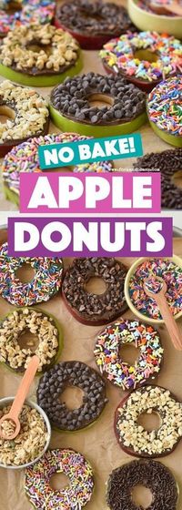 These easy, no bake apple donuts are the perfect after school snack for kids, full of healthy and good-for-you ingredients.