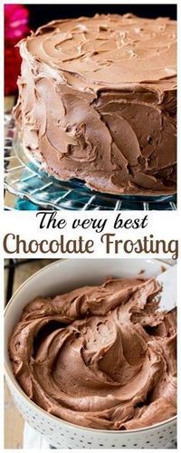 This is my all-time favorite chocolate frosting recipe, and I think that once you try it it'll be yours, too! This is a simple chocolate frosting that needs just 6 ingredients -- it will easily frost a 2 layer 8" or 9" cake or generously ice a dozen cupcakes!