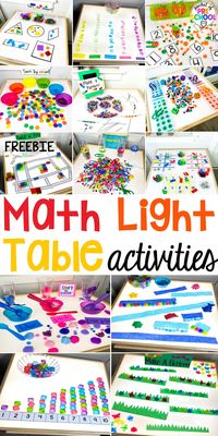 Math Light Table Activities for Preschool, Pre-k, and Kindergarten 42