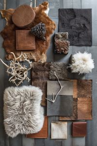 Moodboard leather and faux fur