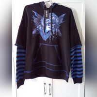 Hello Fellow Trick Fairy Fans! Up For Grabs Is A Hot Topic 2021 Hoodie Nwt! Approximately 22" Pit To Pit, 24.5" Shoulder To Hem. Tag Says Size Is Small. The Short Sleeves Seem To Be Frayed But It Seems It's Supposed To Be Like That. Someone Said It's Men's Sizing But I Think That Incorrect. As Far As I Can Tell They Only Sold These In Girls/Women's Sizes. Smoke Free Home But Not Pet Free. I'll Do My Best To Makes Sure It's As Hair Free As Possible Before Shipping, But It's Hard To Get Em All. Th