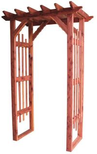 Elevate your outdoor oasis with our Amish-made Rose Arbor, a charming wooden structure perfect for enhancing your garden or backyard decor. Create a picturesque setting for family photos or special gatherings. Crafted from aromatic red cedar wood, this durable arbor offers beauty and resilience. Explore our collection of American-made arbors and elevate your outdoor space today. Contact us for inquiries about our Amish-made outdoor furniture.