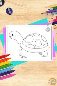 Darling Printable Desert Tortoise Coloring Page | Kids Activities Blog