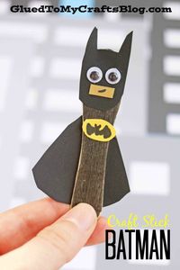 Craft Stick Batman - Kid Craft Idea