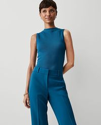 Styled seamlessly for a sleek, body-hugging fit – and endlessly versatile worn alone or layered – our modern seamless collection is an irresistible must-have. Mock neck. Sleeveless.,Hit:Hits at hip,Imported:Imported,Fit:Soft & stretchy fit,Length:23" long,Fabrication:93% Nylon, 7% Spandex,Garment Care:Machine Washable Seamless Mock Neck Tank Top by Ann Taylor Size regular - XS/S Underwater Teal Women's Mock, Neck, Sleeveless, Knits, Tops, 93%, Nylon, 7%, Spandex, Machine, Washable