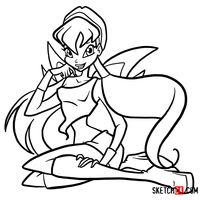 How to draw Stella fairy from Winx Club - Step by step drawing tutorials