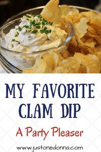 A delicious clam dip that is perfect with chips or crackers.