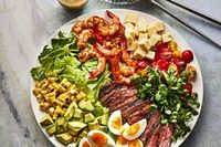 Shrimp and Steak Cobb Salad