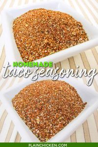 Homemade Taco Seasoning - SUPER easy to make and tastes 1000xs better than the packets. Chili powder, garlic powder, onion powder, red pepper flakes, oregano, paprika, cumin, salt, and pepper. Makes enough to replace one packet of store-bought seasoning. I like to triple or quadruple the recipe and store it in an air-tight container. Taco night never tasted so good! #taco #seasoning #glutenfree #lowcarb #ketofriendly