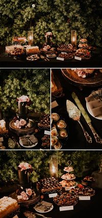 Are sweet tooths are aching at the sight of this incredible wedding dessert table | Image by Jami Laree