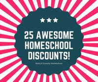 25 Awesome discounts for homeschoolers! Deals on supplies, field trips and more! #homeschool #discounts #teacherdiscounts