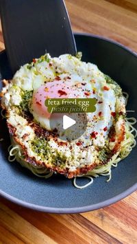 Grace Elkus Bianconi on Instagram: "crispy feta fried egg 🤝 simple pesto pasta #gothamgreenspartner 

If you have yet to try Gotham Greens pesto, let this be the recipe that convinces you. So vibrant, so fresh, so perfect for whipping up simple meals like this one. Full recipe on graceelkus.com!"