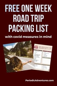 Here's what to bring on a one week road trip with your significant other, family, or with kids. This road trip checklist is a free printable download that will be instantly delivered straight to your email inbox! | fall travel | fall road trip ideas | free printable list | free checklist | travel tips | packing list | road trip list | road trip essentials | car road trip essentials | downloadable packing list | pandemic trip | autumn trip | fall destinations | where to travel now