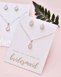 Emma CZ Bridesmaid Pendant Set